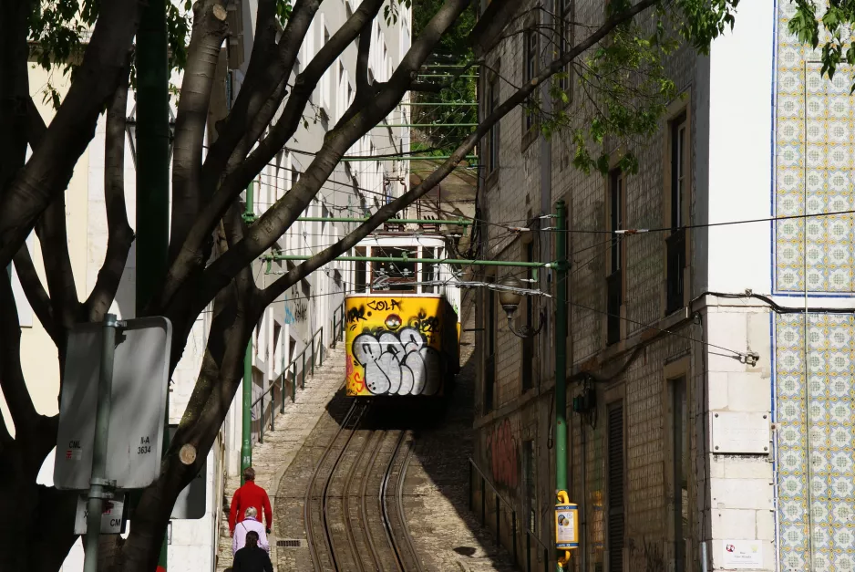 Lisbon funicular Elevador do Lavra on Calçada do Lavra (2013)