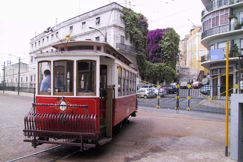 Lisbon Museu da Carris with railcar 1 outside Rua 1 de Maio (2003)