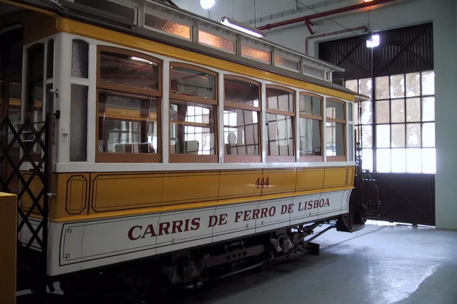 Lisbon railcar 444 in Museu da Carris (2003)