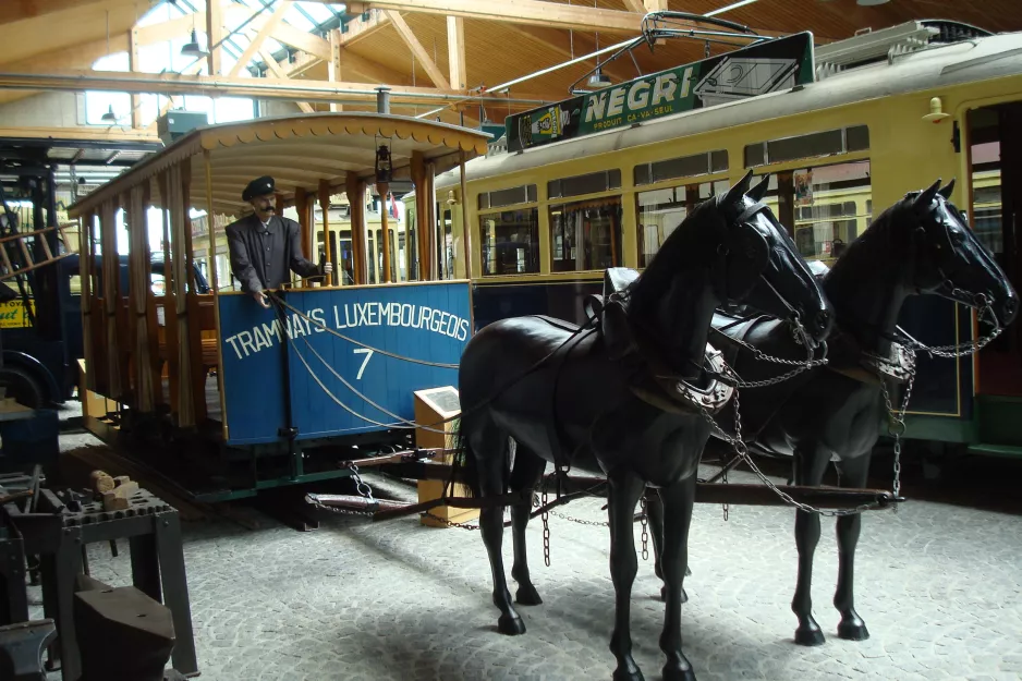 Luxembourg horse tram 7 on Tram and Bus Museum (2014)