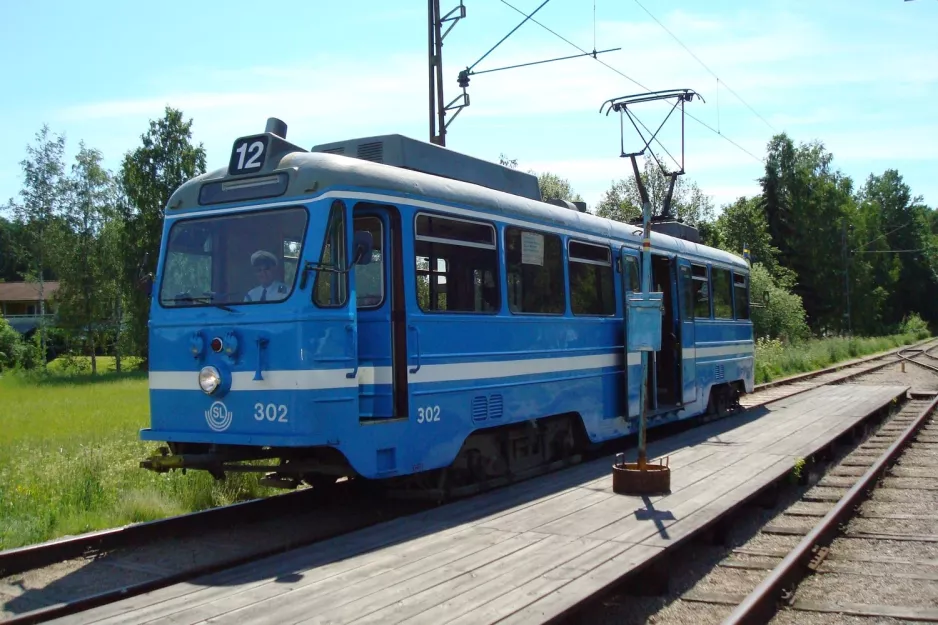 Malmköping museum line with railcar 302 at Malmakvarn (2009)