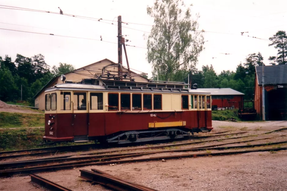 Malmköping service vehicle 1342 on the side track at Museispårvägen Malmköping (1995)