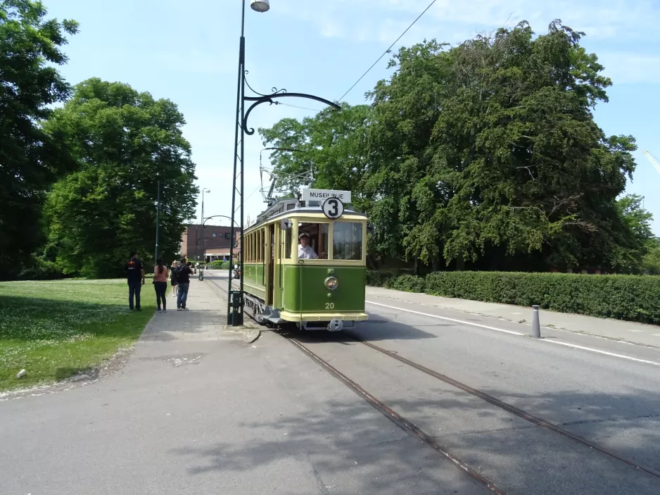 Malmö Museispårvägen with museum tram 20 at Malmöhus (2022)