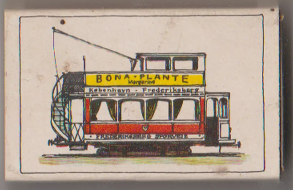 Matchbox: Toetagers motorvogn fra Frederiksberg Sporveje omkring 1916
 (1978)