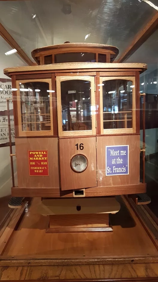 Model tram: San Francisco Model of cable tram 16 (2021)