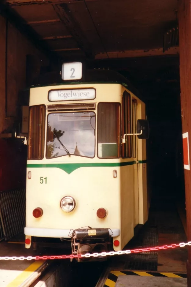 Naumburg (Saale) railcar 51 inside Naumburger Straßenbahn (2001)