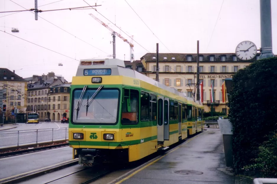 Neuchâtel regional line 215 with sidecar 553 at Place Pury (2006)