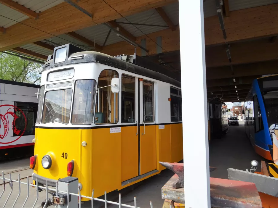 Nordhausen museum tram 40 inside Depot Grimmelallee (2017)