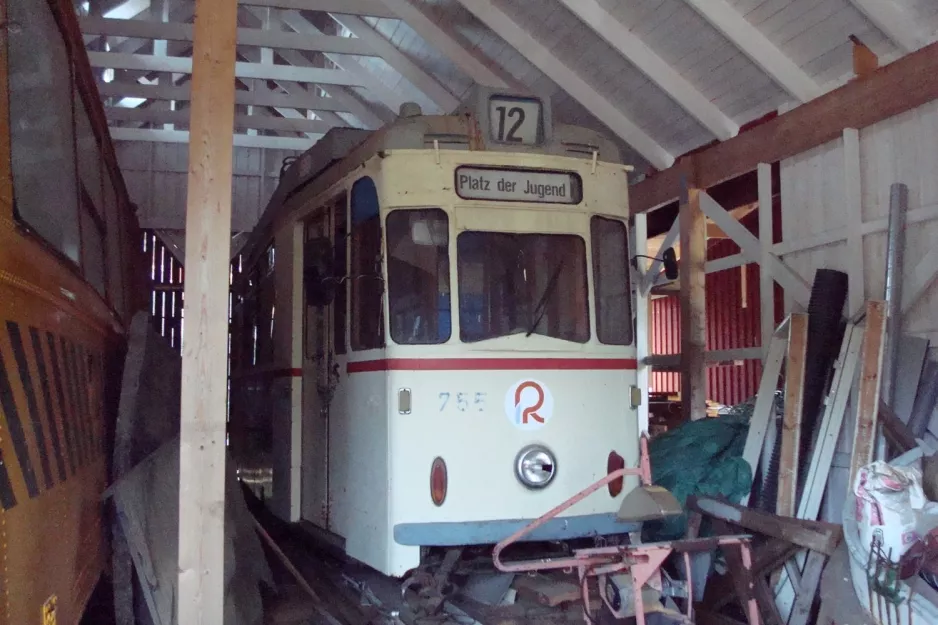 Nordingrå railcar 755 inside Car barn (2009)