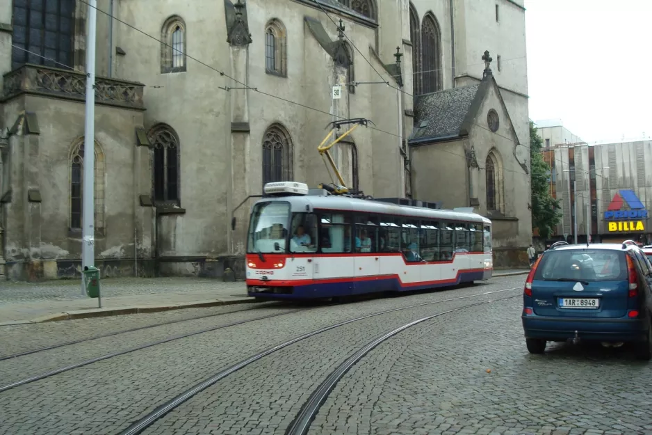 Olomouc tram line 4 with railcar 251 on 8. května (2011)