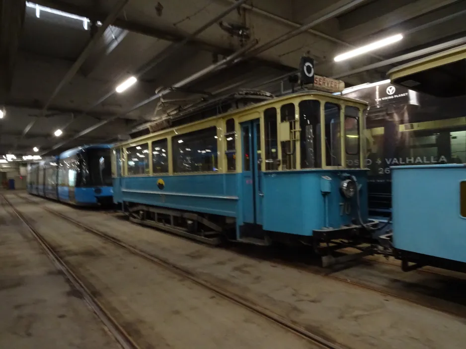 Oslo museum tram 70 in Grefsen trikkebase (2024)