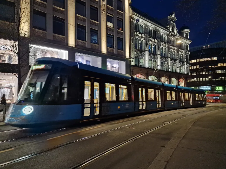 Oslo tram line 18 near Kirkeristen (2024)