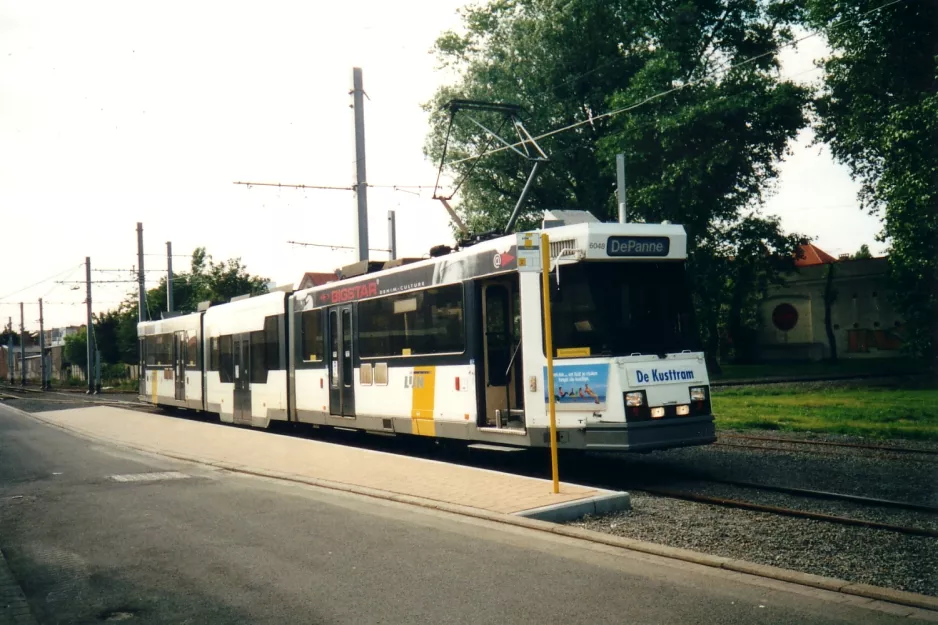 Ostend De Kusttram with articulated tram 6048 at Knokke (Tramweg) (2002)