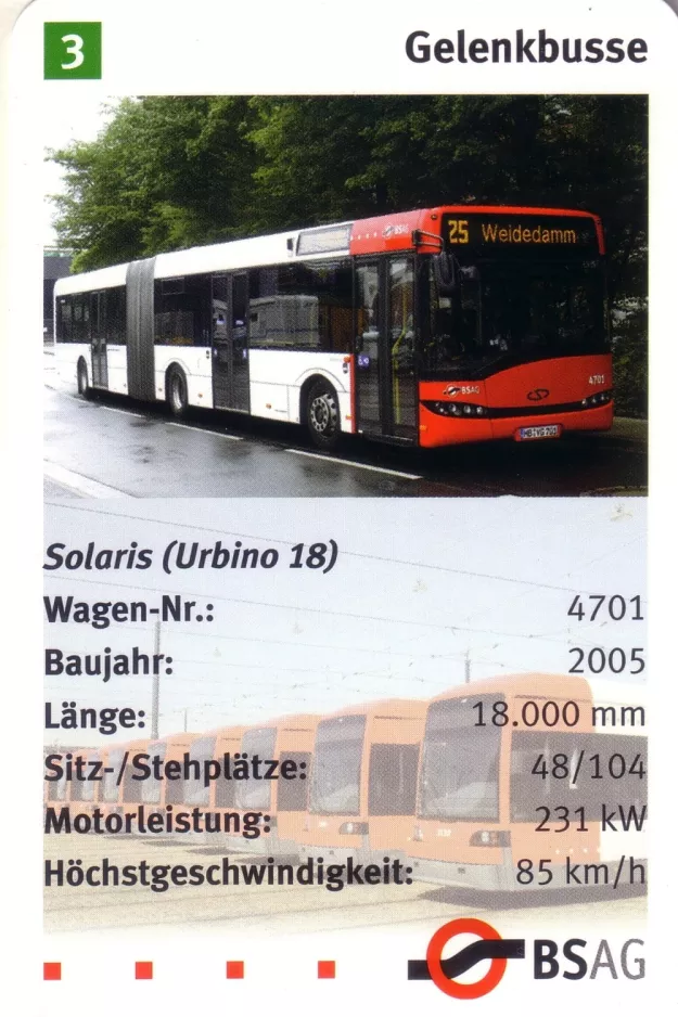 Playing card: 3 Gelenkbusse
 (2006)