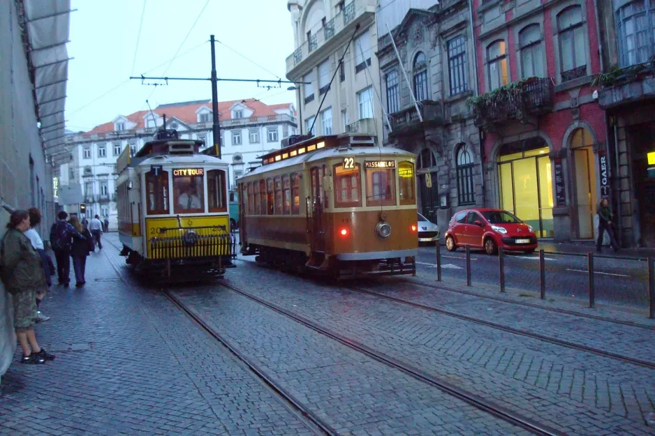 Porto tourist line Tram City Tour with railcar 203 on Rua de Augusto Rosa (2008)