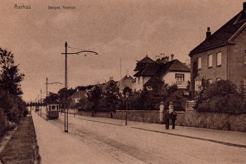 Postcard: Aarhus tram line 1 on Dalgas Avenue (1905)