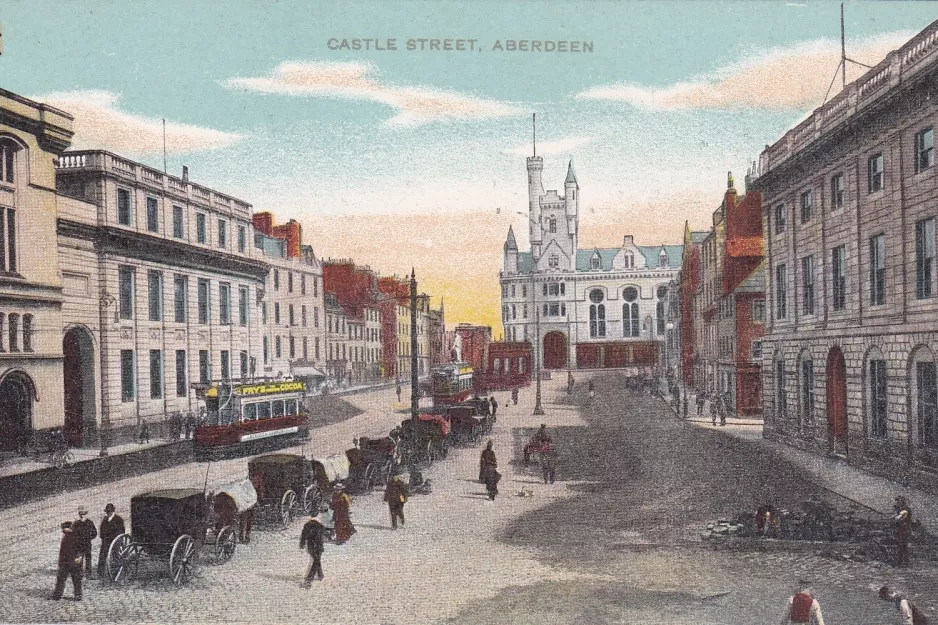 Postcard: Aberdeen on Castle Street (1900)