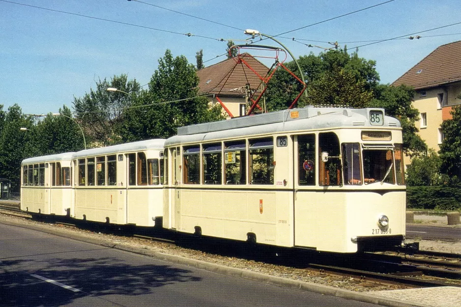 Postcard: Berlin railcar 217 055-8	 near Alfred-Kowalke-Str. (2003)