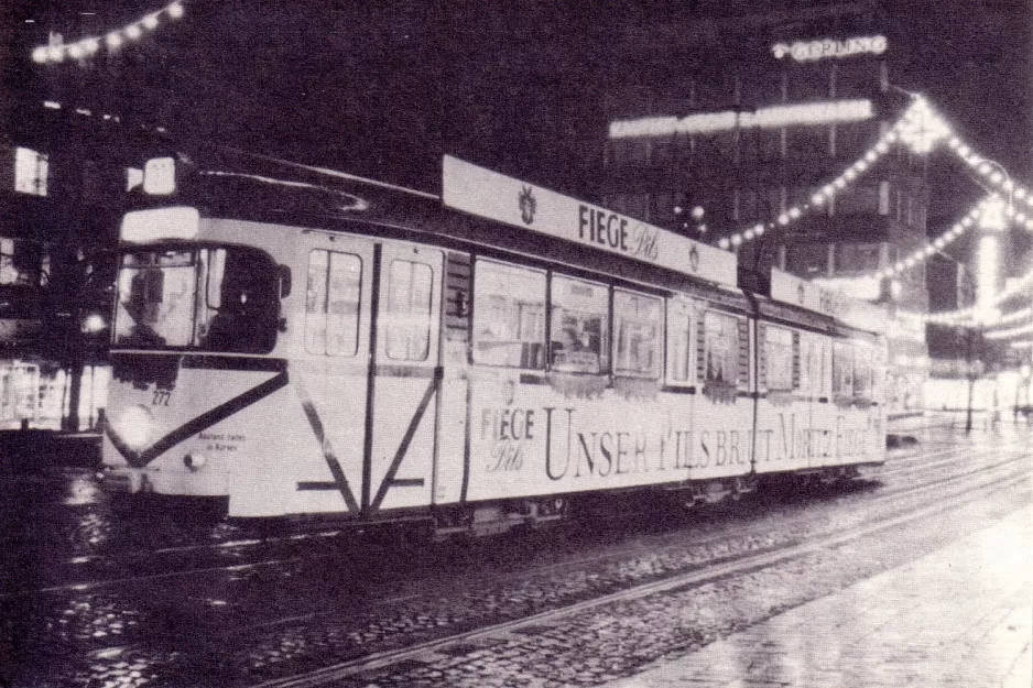 Postcard: Bochum articulated tram 272 on Berliner Straße, Witten (1988)