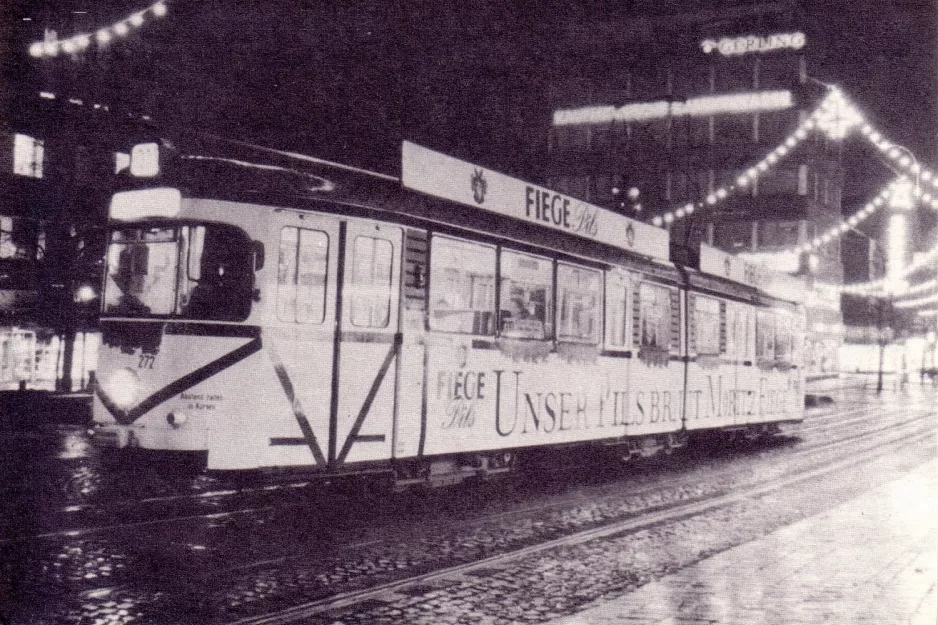 Postcard: Bochum articulated tram 272 on Witten, Berliner Straße (1988)