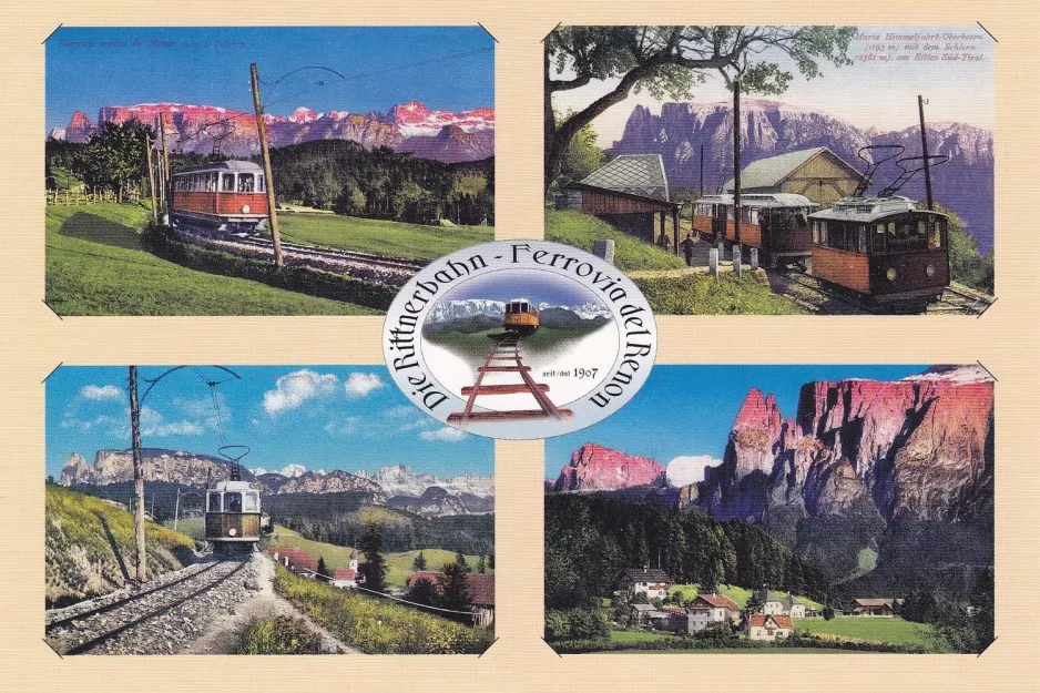 Postcard: Bolzano regional line 160 at Maria Himmelfahrt / Maria Assunta (1907)