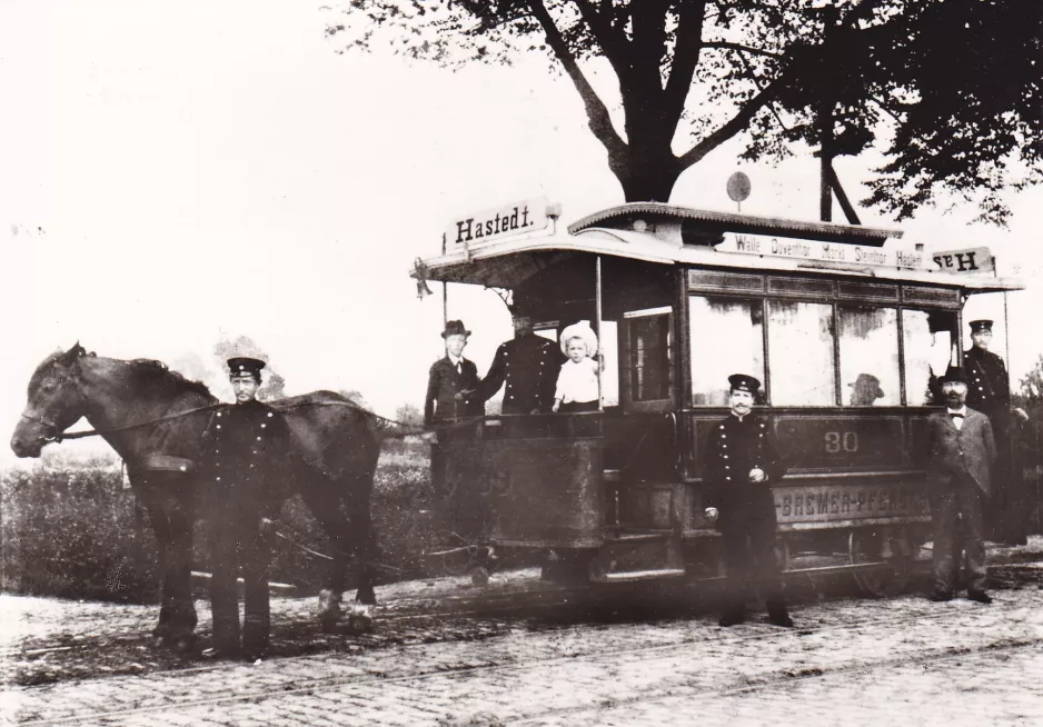 Postcard: Bremen horse tram 30 at Hastedt (1878-1899)