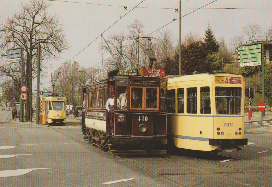 Postcard: Brussels tram line 39 on Avenue de Tervueren (1985)