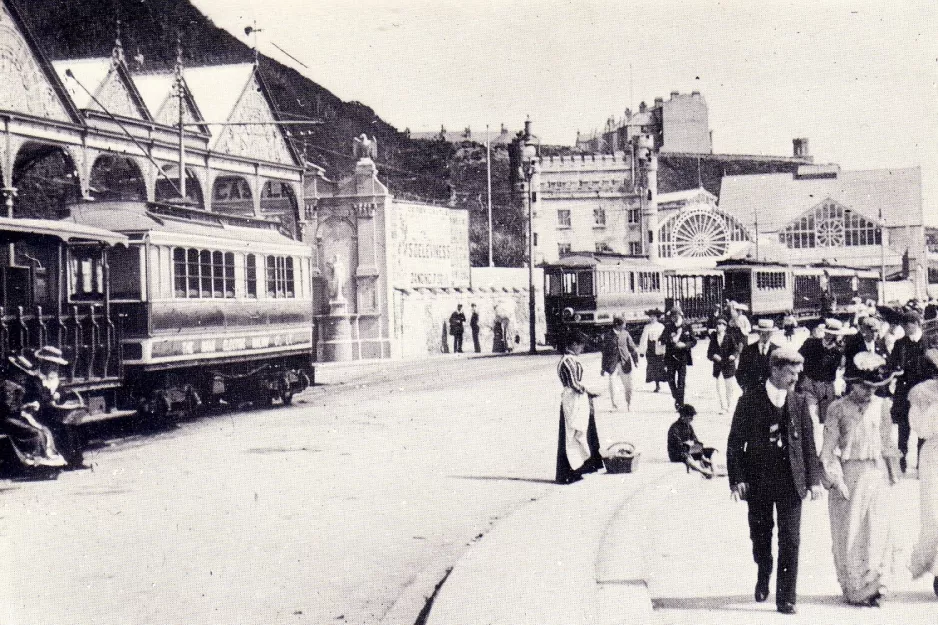 Postcard: Douglas, Isle of Man Manx Electric Railway at Derby Castle (1908)