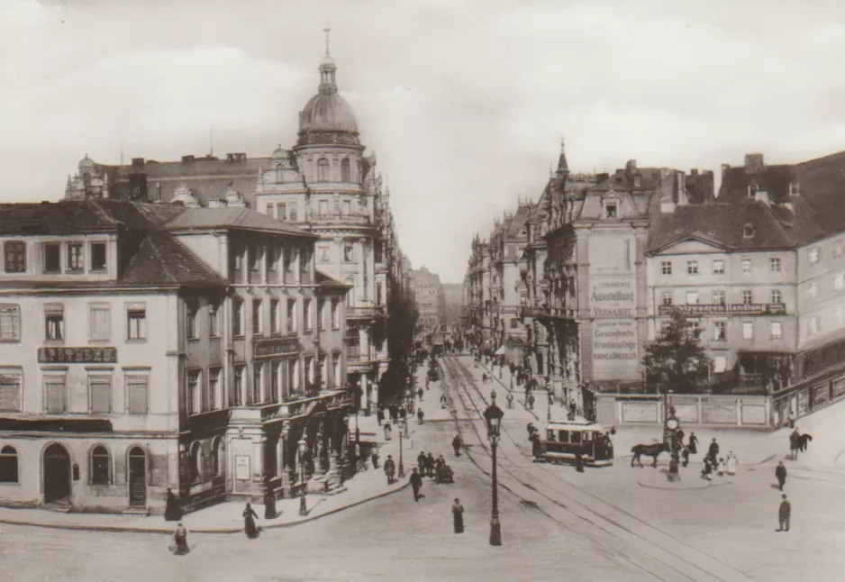 Postcard: Dresden at Pirnaischer Platz (1908)