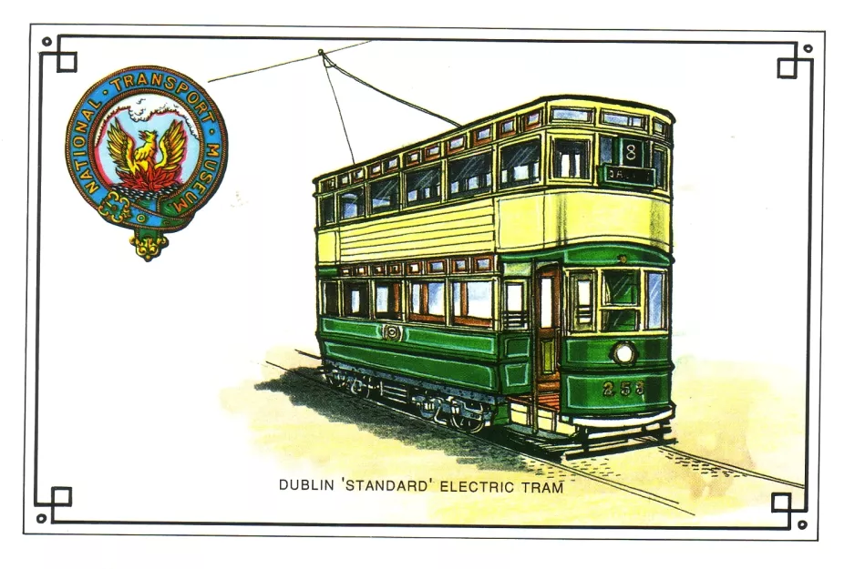 Postcard: Dublin bilevel rail car 253  (2006)