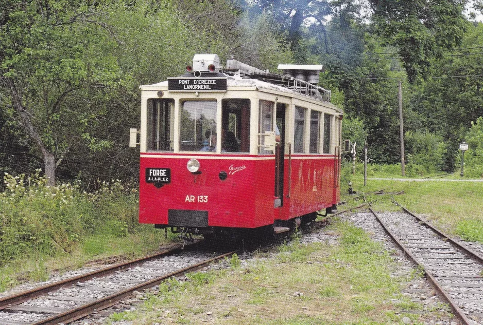 Postcard: Érezée railcar AR 133 "Francais" close by T.T.A. Pont-d'Erezée (2010)