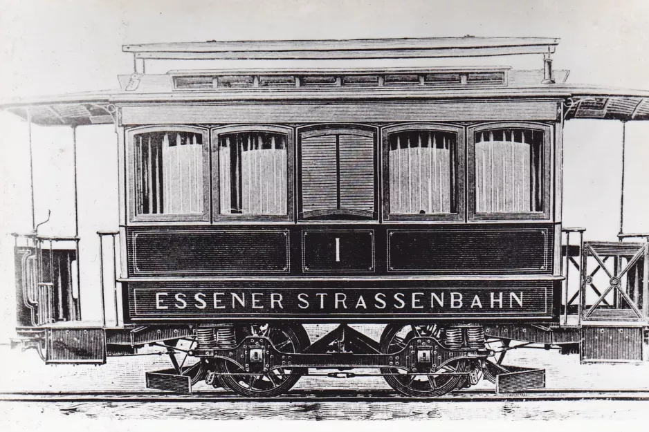 Postcard: Essen railcar 1 near Essen (1894)