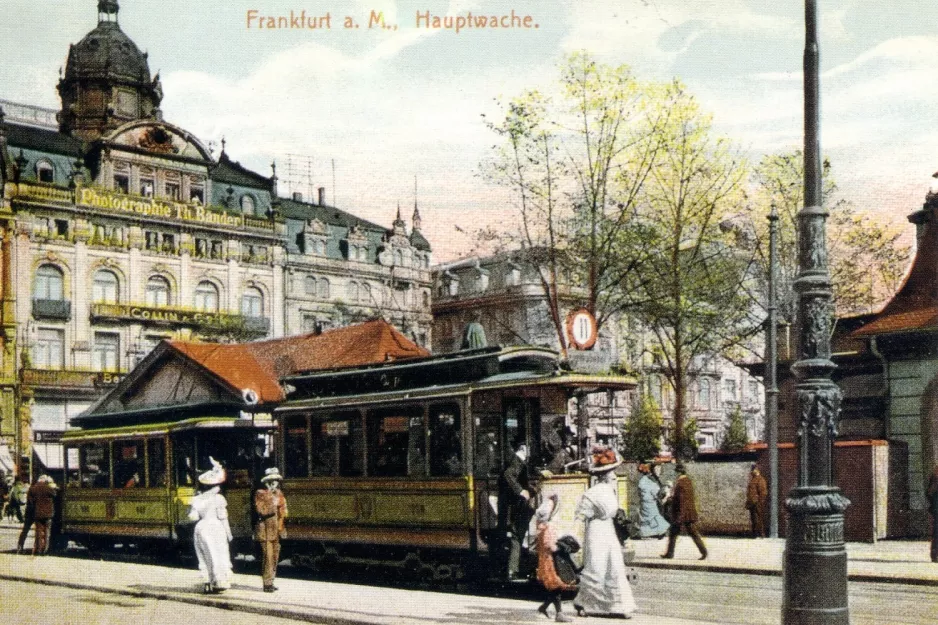Postcard: Frankfurt am Main tram line 11 at Hauptwache (1901)