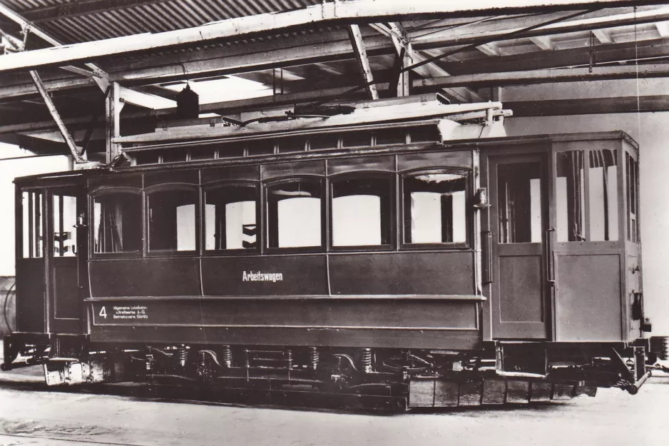 Postcard: Görlitz service vehicle 4 inside Zittauer Str. (1898)