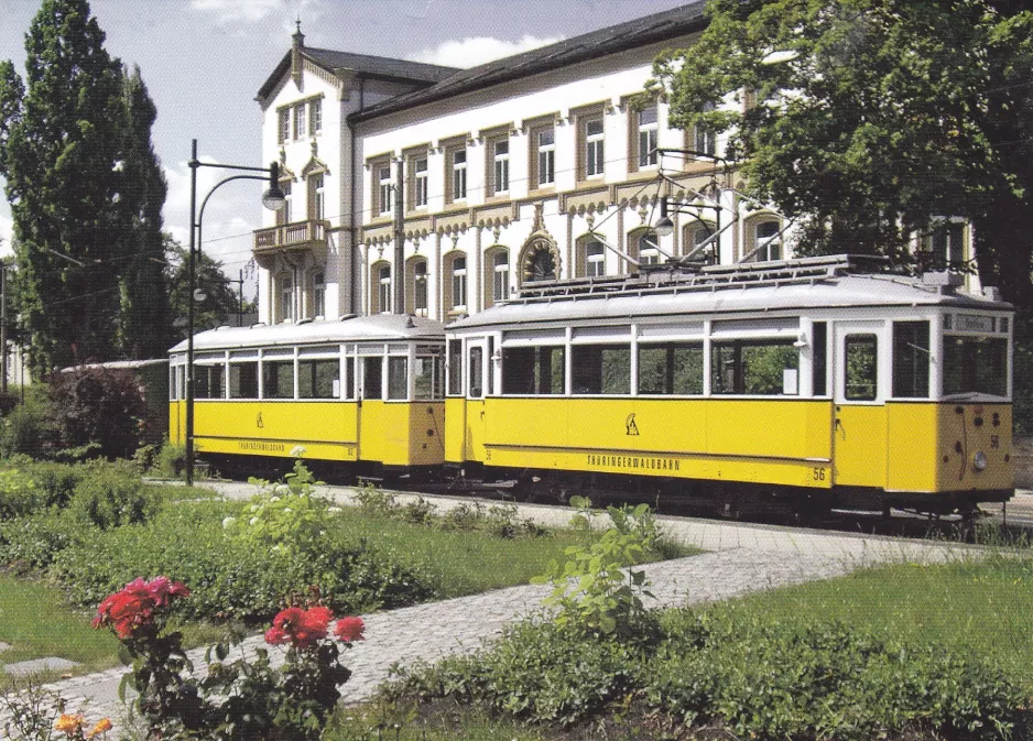 Postcard: Gotha museum tram 56 on Bahnhofstraße (2010)