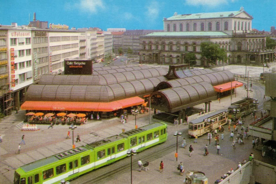 Postcard: Hannover in front of Café Kröpcke (1985)