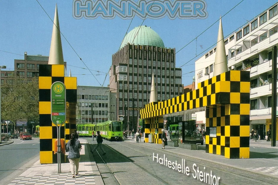 Postcard: Hannover tram line 10 at Steintor (2020)