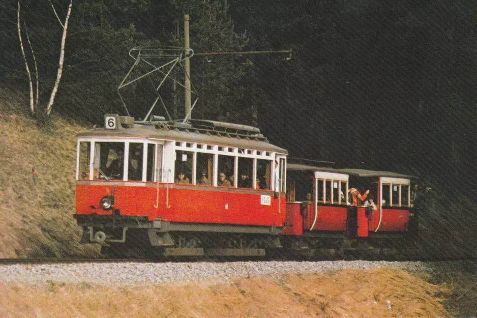 Postcard: Innsbruck museum tram 3 near Igis (1980)