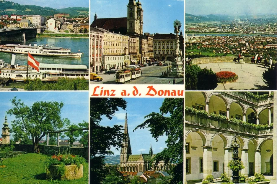 Postcard: Linz  Linz a. d. Donau. Hauptplatz (1956)