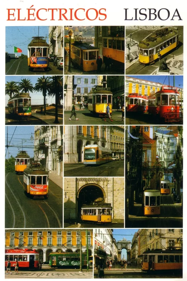 Postcard: Lisbon tram line 12E in Lisbon (2000)