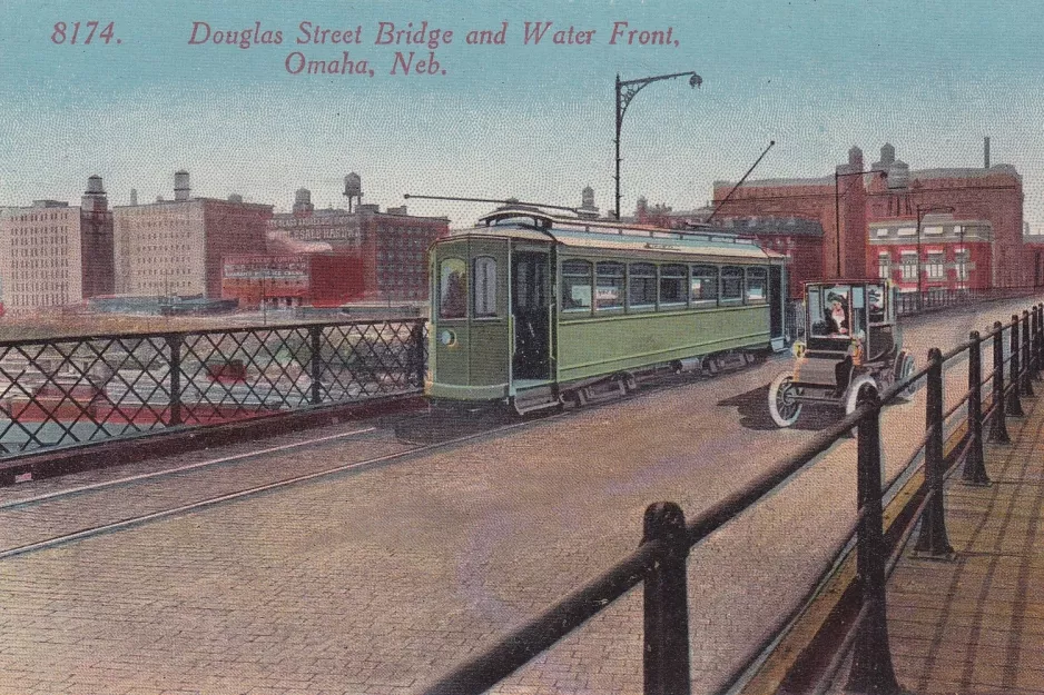 Postcard: Omaha on Douglas Street Bridge (1887)