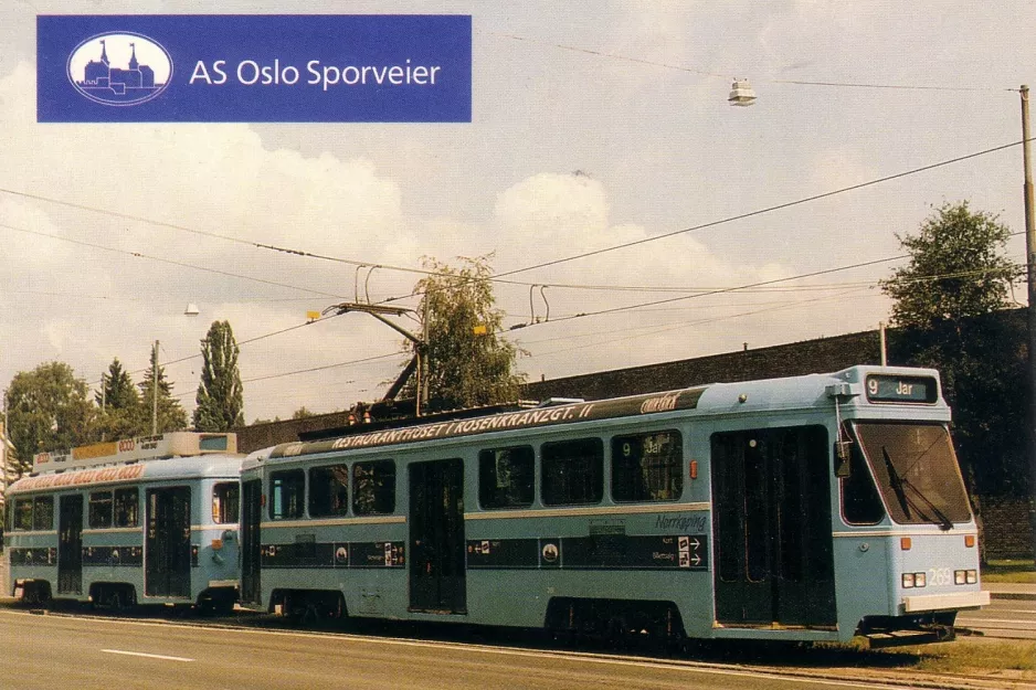 Postcard: Oslo railcar 269 at Holten (1988)