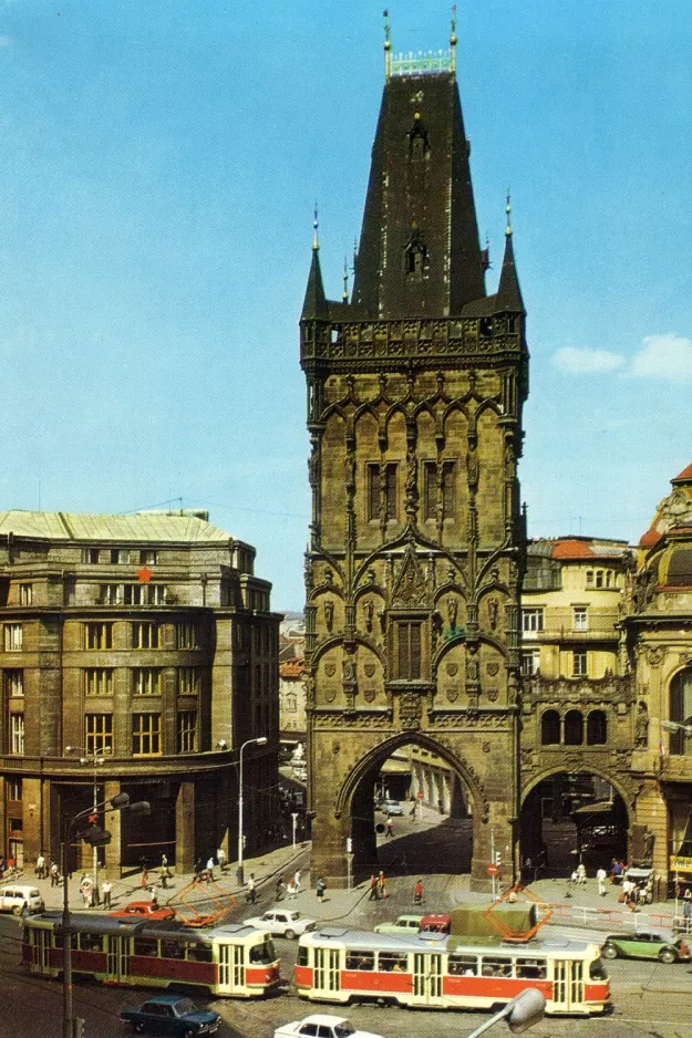 Postcard: Prague in front of Prašná brána (1970)