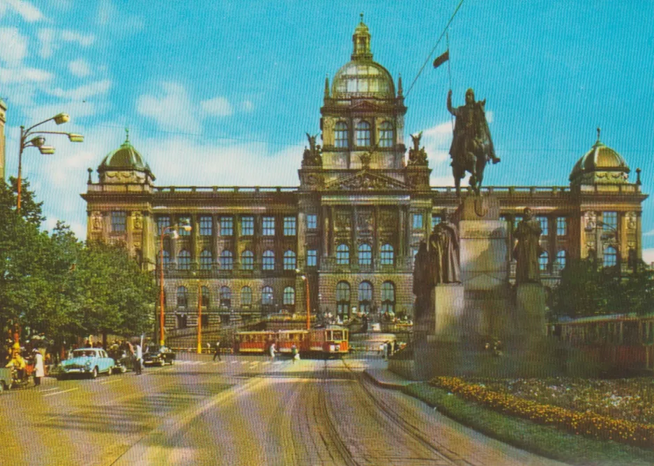 Postcard: Prague near Národni muzeum (1966)