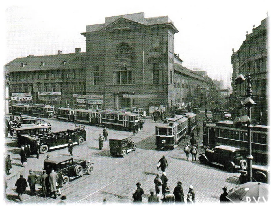 Postcard: Prague on Náměstí Republiky (1938)