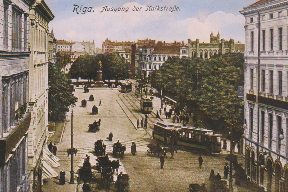 Postcard: Riga on Kaļķu iela (Kalkstraße) (1901)