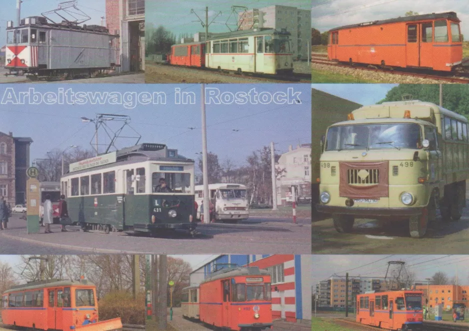 Postcard: Rostock service vehicle 431 in Rostock (2017)