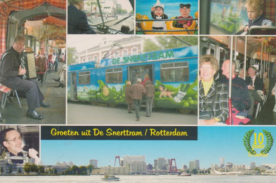 Postcard: Rotterdam restaurant line De Snerttram  Groeten nit De Snerttram / Rotterdam (2010)