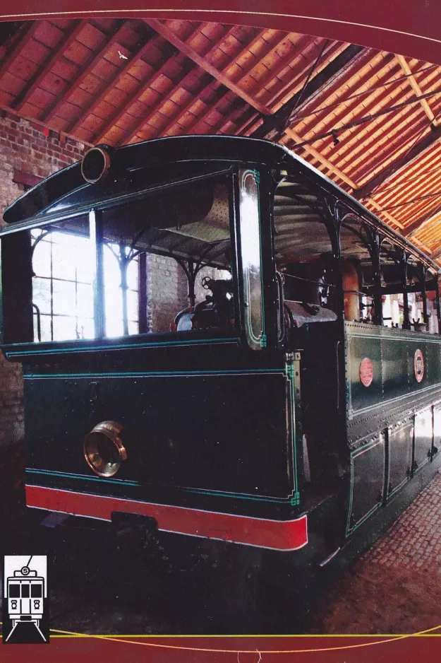 Postcard: Schepdaal steam powered railcar 1066 in Tramsite (2009)