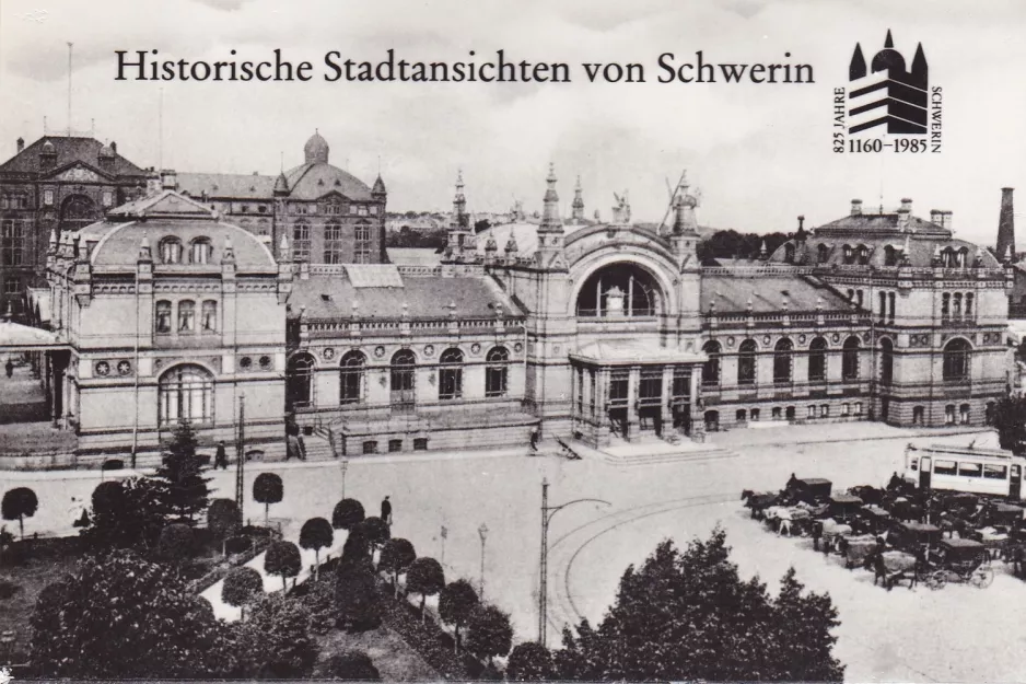 Postcard: Schwerin by Hauptbahnhof (1909)